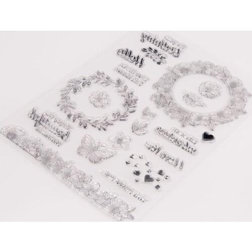 Butterfly Transparent Clear Silicone Stamp/Seal for DIY Scrapbooking/photo Album Decorative Clear Stamp Sheets