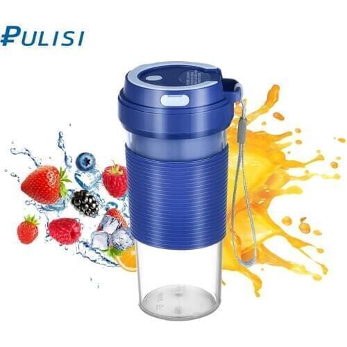 PULISI Portable Blender Mini Personal Food Blender Small Smoothie USB Fruit Juicer 300ml USB Rechargeable Waterproof Juice Maker