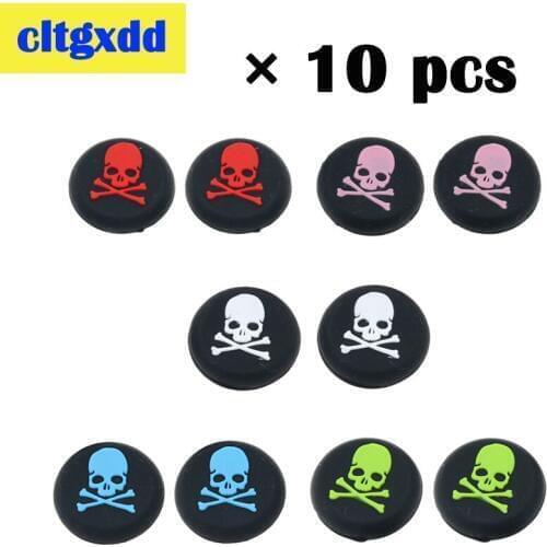10pcs Skull Silicone Analog JoyStick Grips Cap For PS3 PS4 Pro / Slim Controllers Rocker Stick Cover For Xbox 360 / Xboxone