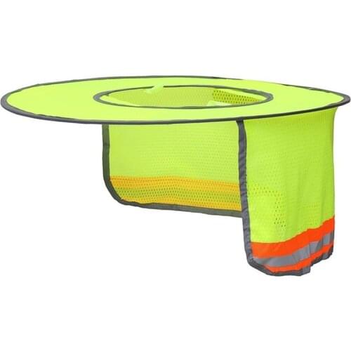 Sunshade Hard Hat Sun Shade Neck Shield Sun Protection With Reflective Strip and High Visable Mesh Design For Hardhats/Helmet