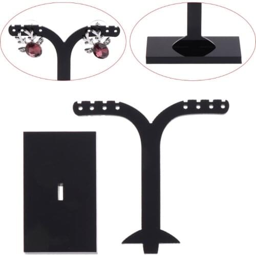 1 Set 3 Size Acrylic Earrings Display Shelf Stand Holder Jewelry Organizer Rack R2LE