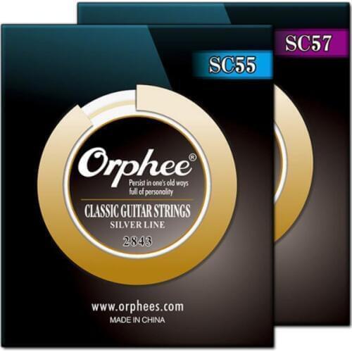 Orphee 6pcs/set Classical Guitar Strings Clear Nylon Silver Plated Wire Classic Guitarra Strings Guitar Accessories SC55/57