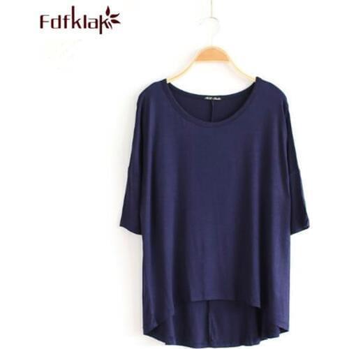 Fdfklak Spring summer female T-shirt casual loose T-shirts for women modal cotton streetwear tops tee shirt femme camiseta mujer