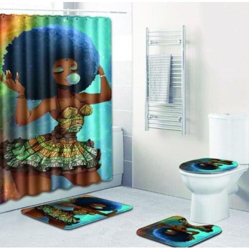 Sexy Woman 3D 180*180cm Shower Curtains Polyester Fabric Bathroom Bath Curtains Waterproof Cortinas Hook Genuine with carpet