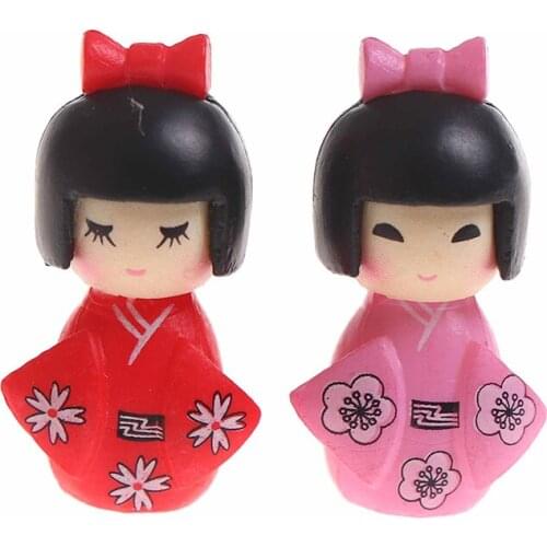 1PCS Japanese Kimono Little Girl Fairy Garden Miniatures DIY Ornament Decoration