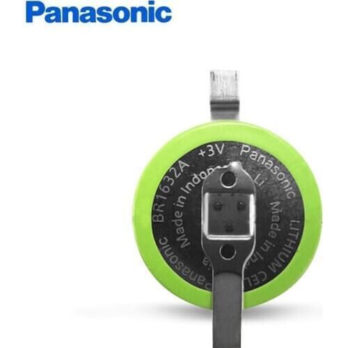 10pcs/lot Panasonic BR1632A/FAN 3V with SMD Foot Button Wide Temperature Batteries BR1632A 125 Degree High Temperature Battery
