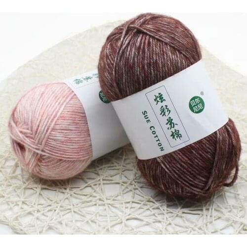 100g/ball Colorful Anti-Pilling Soft Baby Milk Cotton Yarn Hand Knitting Cotton Yarn DIY Sweater Scarf Hat Gloves