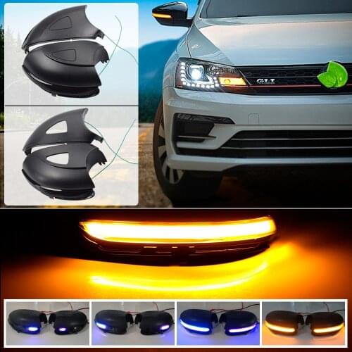 2pcs Side Wing Scroll Blinker Startup Breath Light For Volkswagen Golf MK6 for GTI 6 R line VI R20 Touran GTD For VW