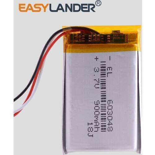 3 line 3.7V,900mAH,[603048] PLIB ( polymer lithium ion / Li-ion battery ) for dvr;mp5,GPS,mp3,mp4,cell phone,speaker