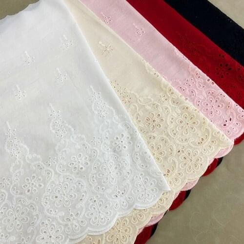 3Yard/Lot New Super Wide Pure Cotton Lace Trim Shirt Hem Doll Dress Bed Accessories Home Decorative Lace Fabric 43CM Pink White