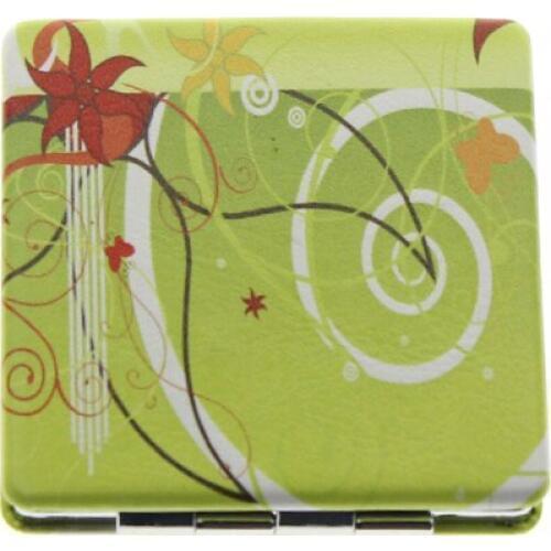 6*6cm Square Double Sided Stainless Steel Cute Small Folding Portable Cheap Compact Mirror