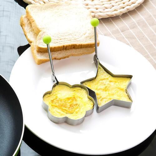 Aprince Creative Steamed Poached Eggs Abrasive Fried Eggs Model Lovely Lunch Mold Stainless Steel Egg Mold
