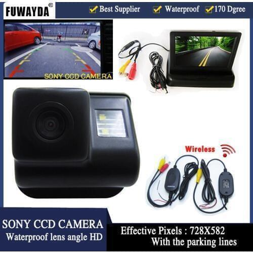 FUWAYDA HD CCD night vision car backup car rear view camera + Car Mirror Monitor for Mazda 3 Mazda 6 Mazda CX-7 MazdaCX-9