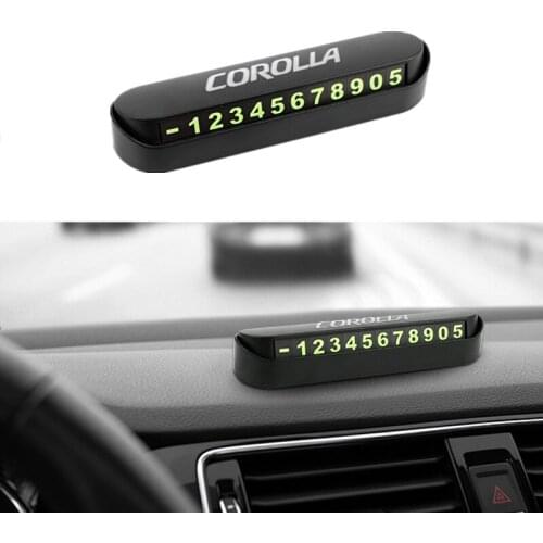 Car Temporary Parking Card Phone Number Card Plate Sticker for Toyota corolla accessories car styling