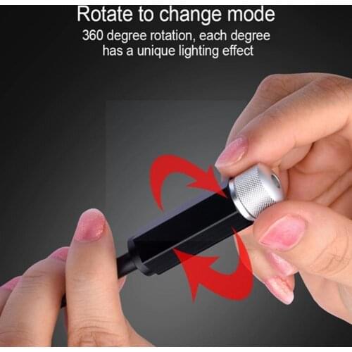 New Car USB Starry Sky Light Led Interior Atmosphere Ambient Color Projector Black Auto Decoration M8H4