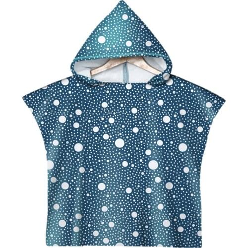 Free shipping Nordic Geometric Polka Dots Circles Baby Kids Children Hooded Pool Swim Beach Poncho Towel Novelty Gift