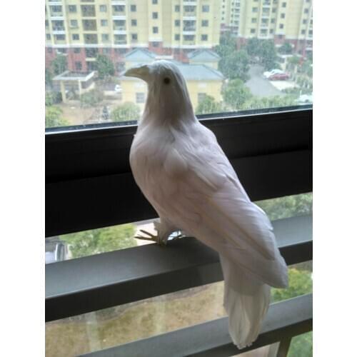 Big simulation white dove toy plastic&furs standing peace dove doll gift about 30cm 2836