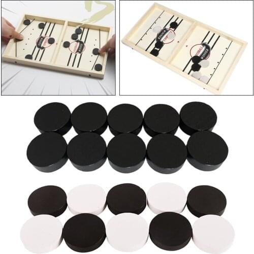 Fast Sling Puck Game Piece Wood Board Table Hockey Game Piece Chessman