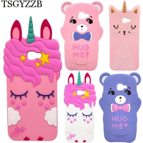 For Fundas Samsung J4 Plus Case For Samsung Galaxy J4 Plus J415F J415 SM-J415F Coque Silicone Cover Cute 3D Cartoon Phone Cases