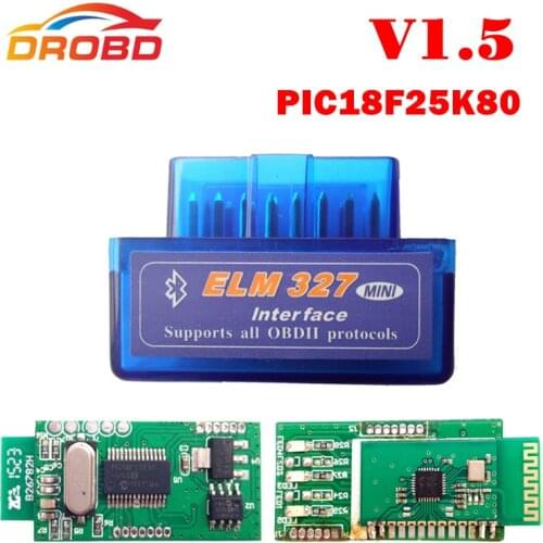 ELM327 V1.5 Obd Bluetooth Diagnostic Tool Obd2 Adapter ELM 327 Elm327 PIC18F25K80 Support ATPPS Android Automotive Scanner