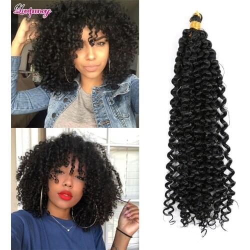 14 Inch Synthetic Crochet Braiding Hair Extensions Water Wave Ombre Braids For Black Women Freetress Afro kinky Twist Bulk Daily