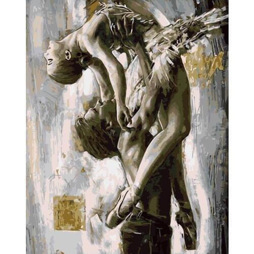 Beauty of power Dancer Figure DIY Digital Painting By Numbers Modern Wall Art Canvas Painting Unique Gift Home Decor 40x50cm