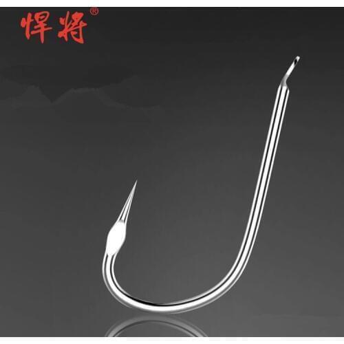 30Pcs SURUIXIU Non-barb Hooks fishing hooks #0.8-8# High carbon steel Carbon white Bait Holder Fish Hook Japan