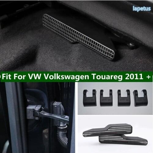 Modification Accessories For VW Volkswagen Touareg 2011 - 2018 Door Stopper Limiting Buckles / Seat Bottom AC Cover Trim Black