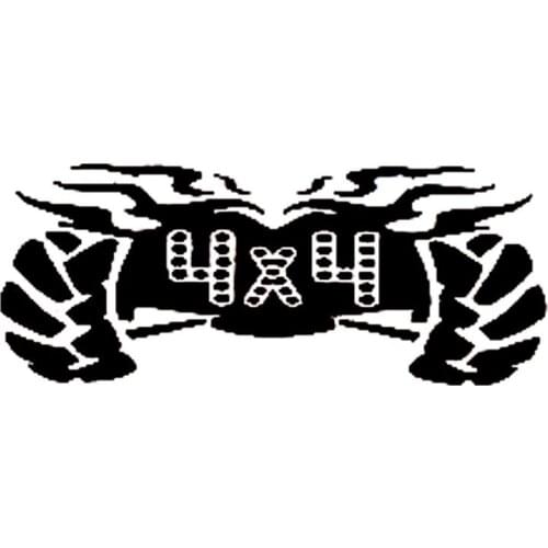 4-wheel Drive Off-road Racing Fashion Decal Car Styling Motorcycle Decal Pvc Car Decal Sticker, Black/white, 20cm*8cm