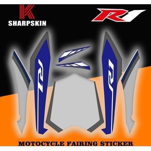 KSHARPSKIN motorcycle sticker waterproof protection fairingreflective decal decorative film for Yamaha YZF R1 2015-2018