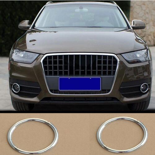 2 Pieces/Set ABS Chrome Front Fog Lamps Cover Fog Lights Trim Fog Light Lamp Sticker For Audi Q3 2011 - 2014