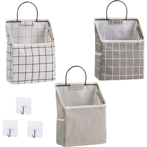 Wall Hanging Storage Caddy Bag Book Shelves For Wall Over The Door Pouch Closet Organizer For Bedroom Bathroom Kitchen