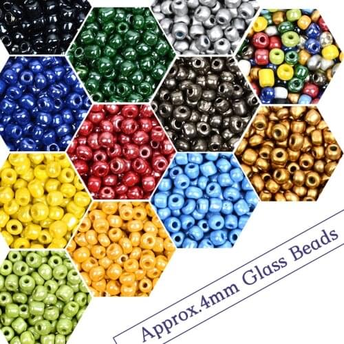 4mm Charm Czech Glass Seed Beads DIY Bracelet Necklace Beads For Jewelry Making Handmade Earring Necklace Handwork Material