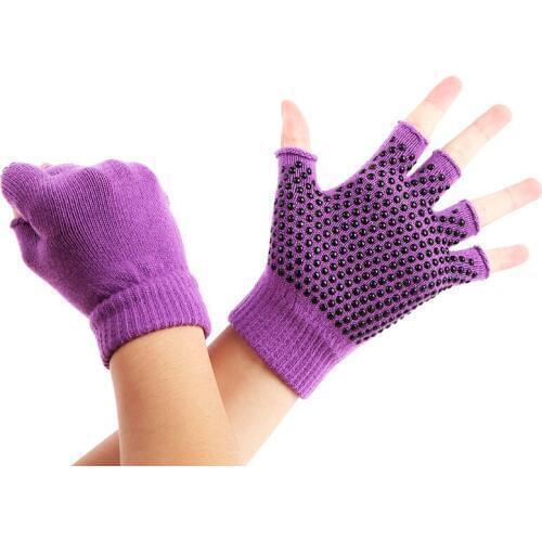 Yoga Gloves Fingerless Non-Slip Silicone Gel Half Finger Pilates Gloves Breathable Gym Training Bicycle Gloves Women Sports 2019