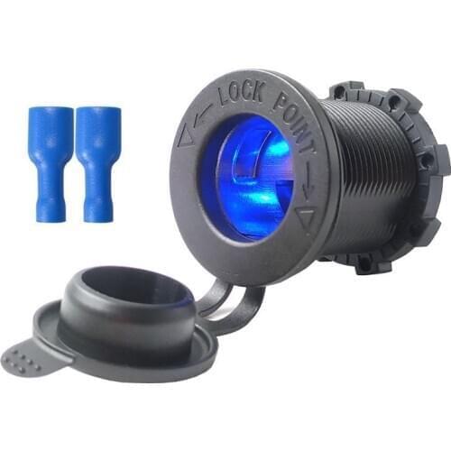 12V-24V Car Cigarette Lighter Waterproof Plug Socket Suitable For Boat Car Motorcycle Tractor Power Socket And Auto Accessories