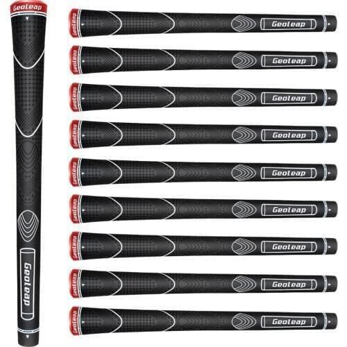 Geoleap Rubber Golf Grips Standard Size, Three Colors Optional, Thumb Pattern,Anti-Slip 10pcs free shipping