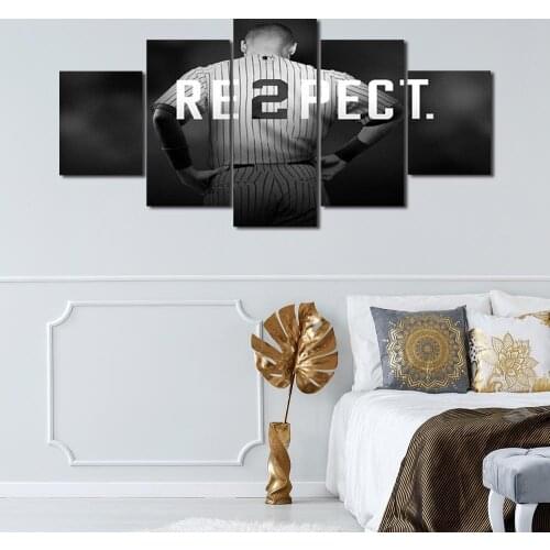 Modern Canvas Painting Derek-Jeter Poster Film Posters and Prints Wall Art Picture for Living Room Home Decor with Frame