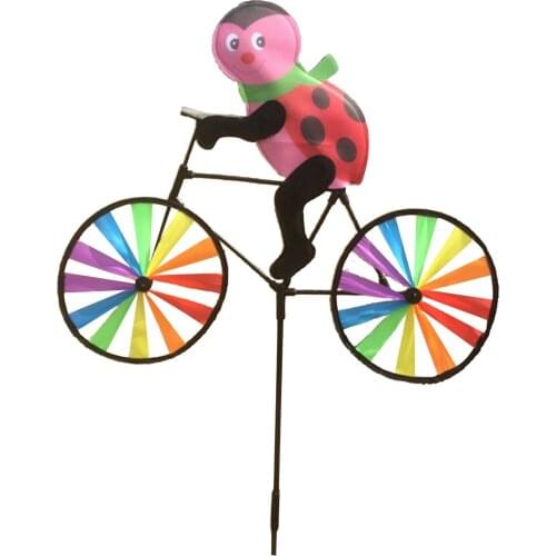 Ladybird Wind Spinner, Outdoor Stake Yard Spinners, Garden Wind Catcher Wind Mills, Lawn Yard Patio Decoration
