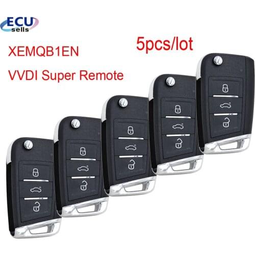 5pcs X Xhorse XEMQB1EN VVDI Super Remote with XT27A01 XT27A66 Chip Work for VVDI2 /VVDI Key Tool Max