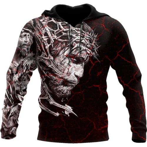 Premium Christian Jesus Mens Hoodie 3D All Over Printed Unisex Sweatshirt For Men/women Autumn Casual Pullover Zipper Streetwear