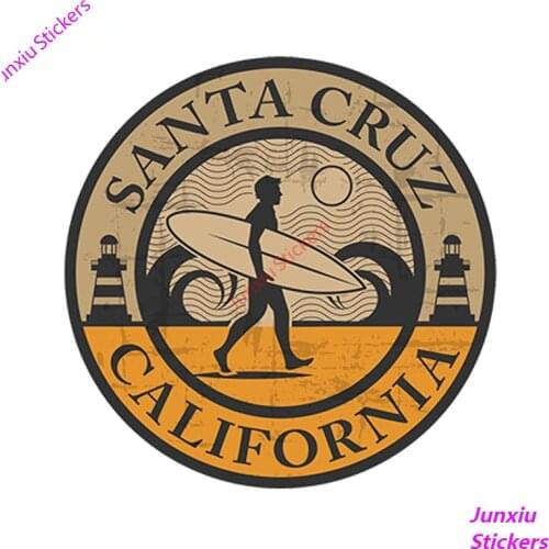 Creative Car Sticker Santa Cruz California Vinyl Sticker IPad Laptop Car Surf Waterproof 4x4Off Road Decal Decoration PVC13x13cm