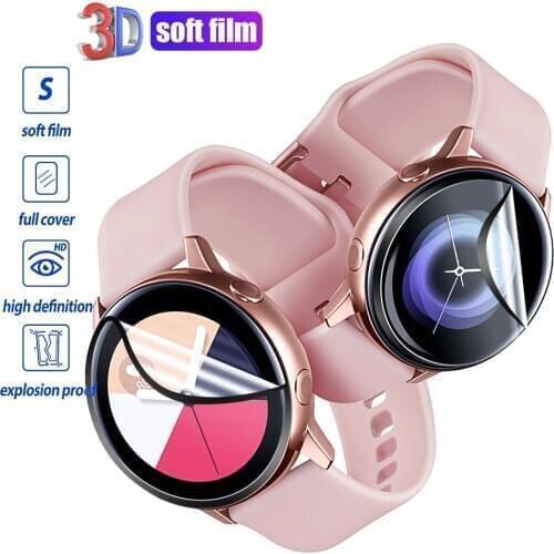 3D Curved Edge Film for Samsung Galaxy Watch Active 2 44mm 40mm Full Protective Glass Soft Screen Protector for Galaxy Active 2