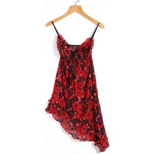 Womens Pajamas Female Romantic Lace Sexy Nightdress Floral Suspender Skirt Sleepwear Underwear Summer Dress Home Clothes