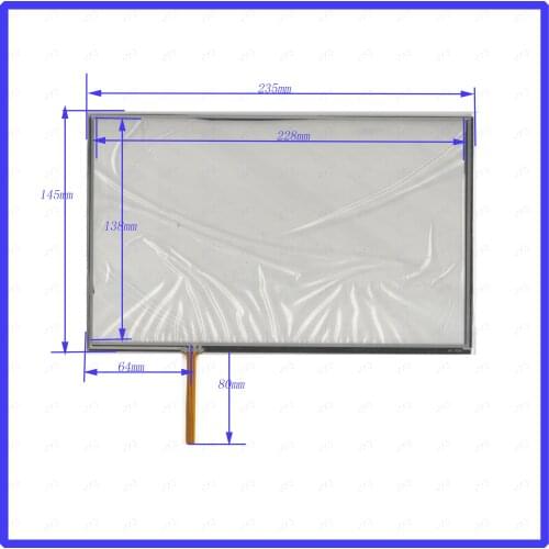 ZhiYuSun 235mm*145mm 10.1inch 4-wire resistive touch panel for Car DVD, 235*145 GPS Navigator screen glass
