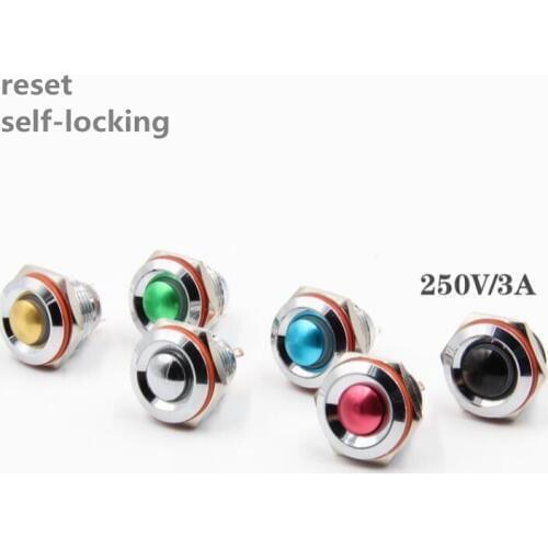 1 pcs 16mm high quality waterproof Metal push button switch reset/ self-locking switch