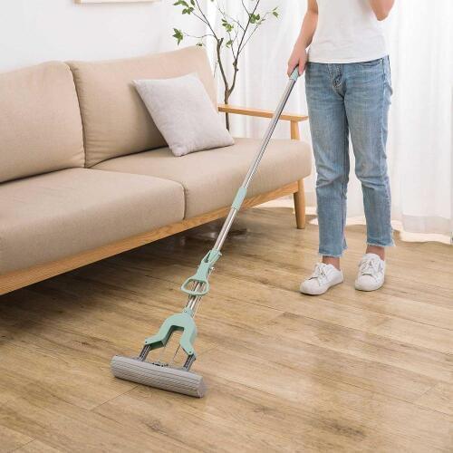 1pc Floor Mop Sponge Mop Twist The Water Mop Microfibre Nozzle Self-squeezing without Hand Washing Bathroom Home Cleaning Tool