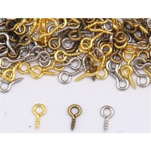 150pcs Small Sheep Eyes Nail Screw DIY Jewelry Accessories 4x8mm 5x10mm Claw Nails Beaded Pendant Jewelry Making Findings