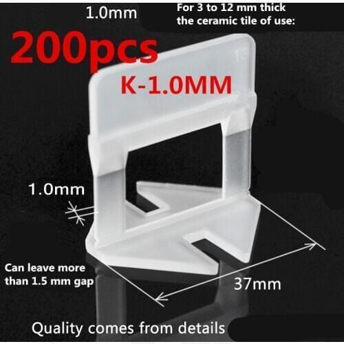 200pcs clips, Plastic Tile Leveling System Clip Tile Spacer Accessories Floor Leveler levelling system tile leveling system