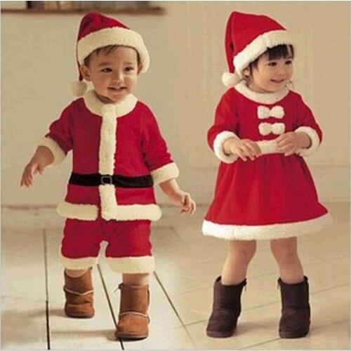 2021 Christmas Family Matching Outfit Boys Girls Santa Claus Cosplay Costumes Suit Red White Cute Xmas Winter Streetwear Fancy