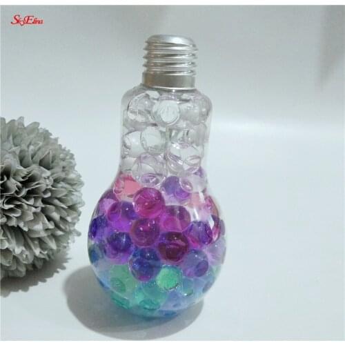 Bulb Bottle + Crystal Soil Pearl Water Beads Flower Potted Mud Decor Grow Magic Jelly Balls Home Plant Cultivate Decoration 7z